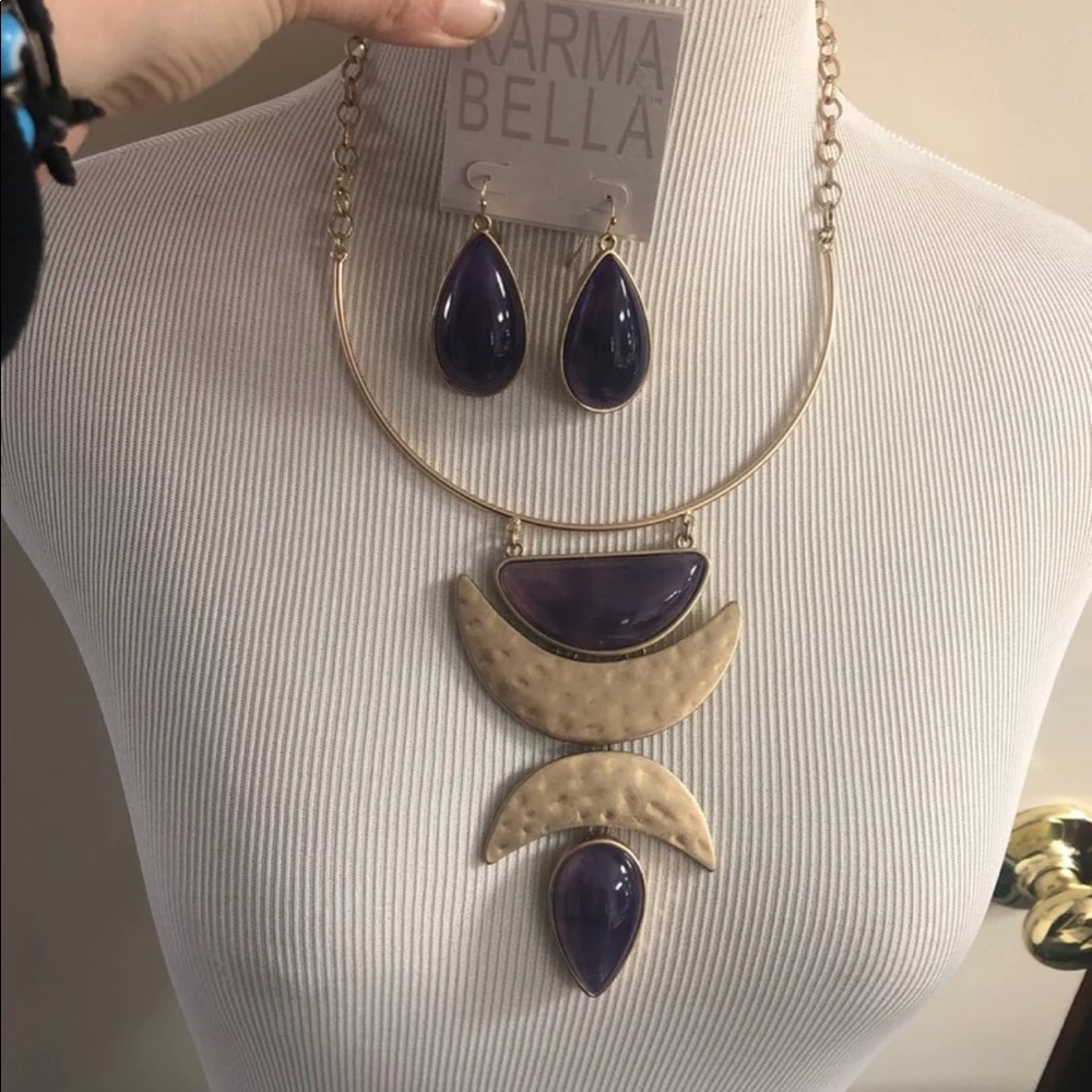 New Karma Bella necklace and earrings set